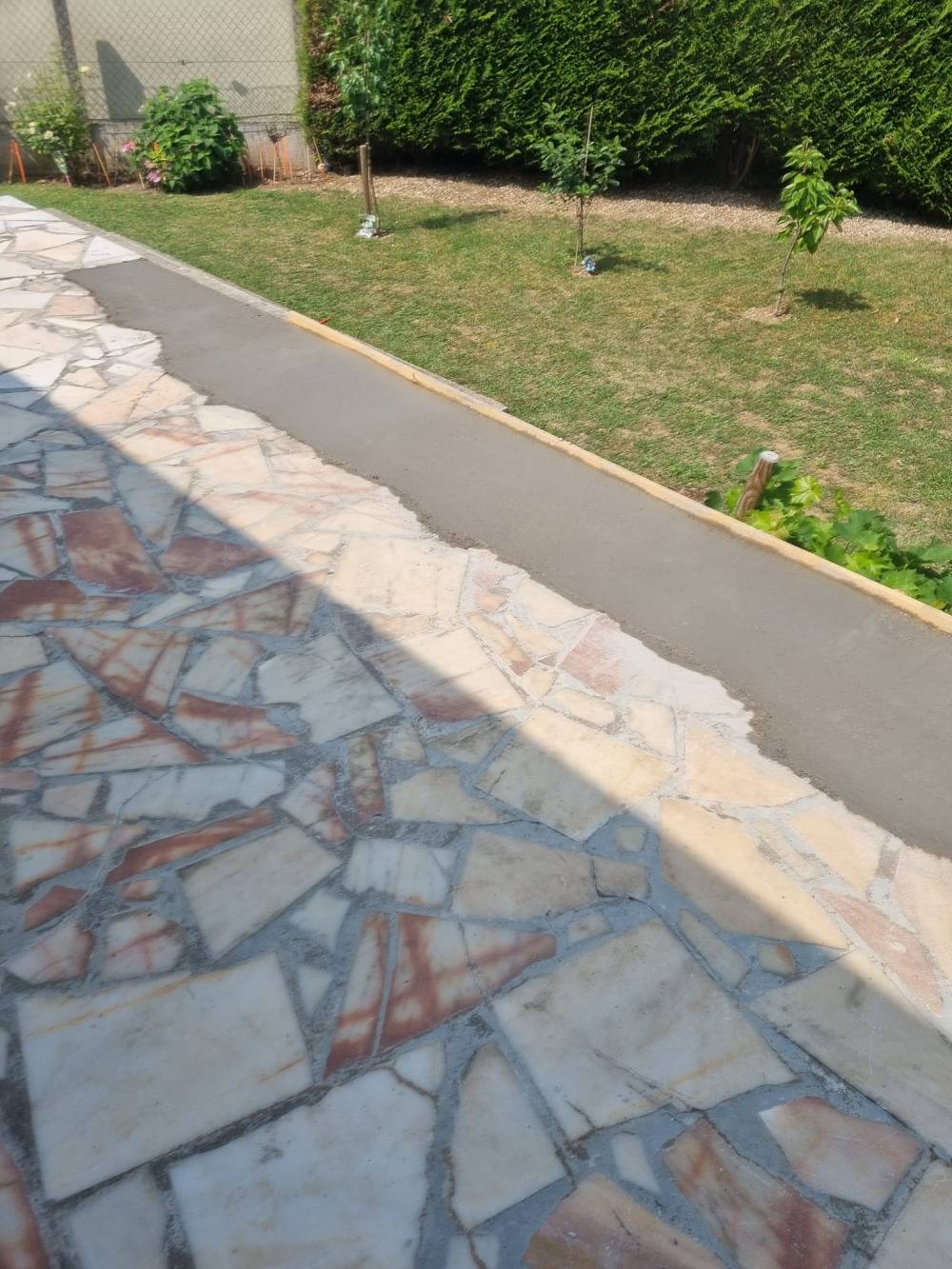 Modification et agrandissement d'une terrasse 1ere partie malesherbes - 5